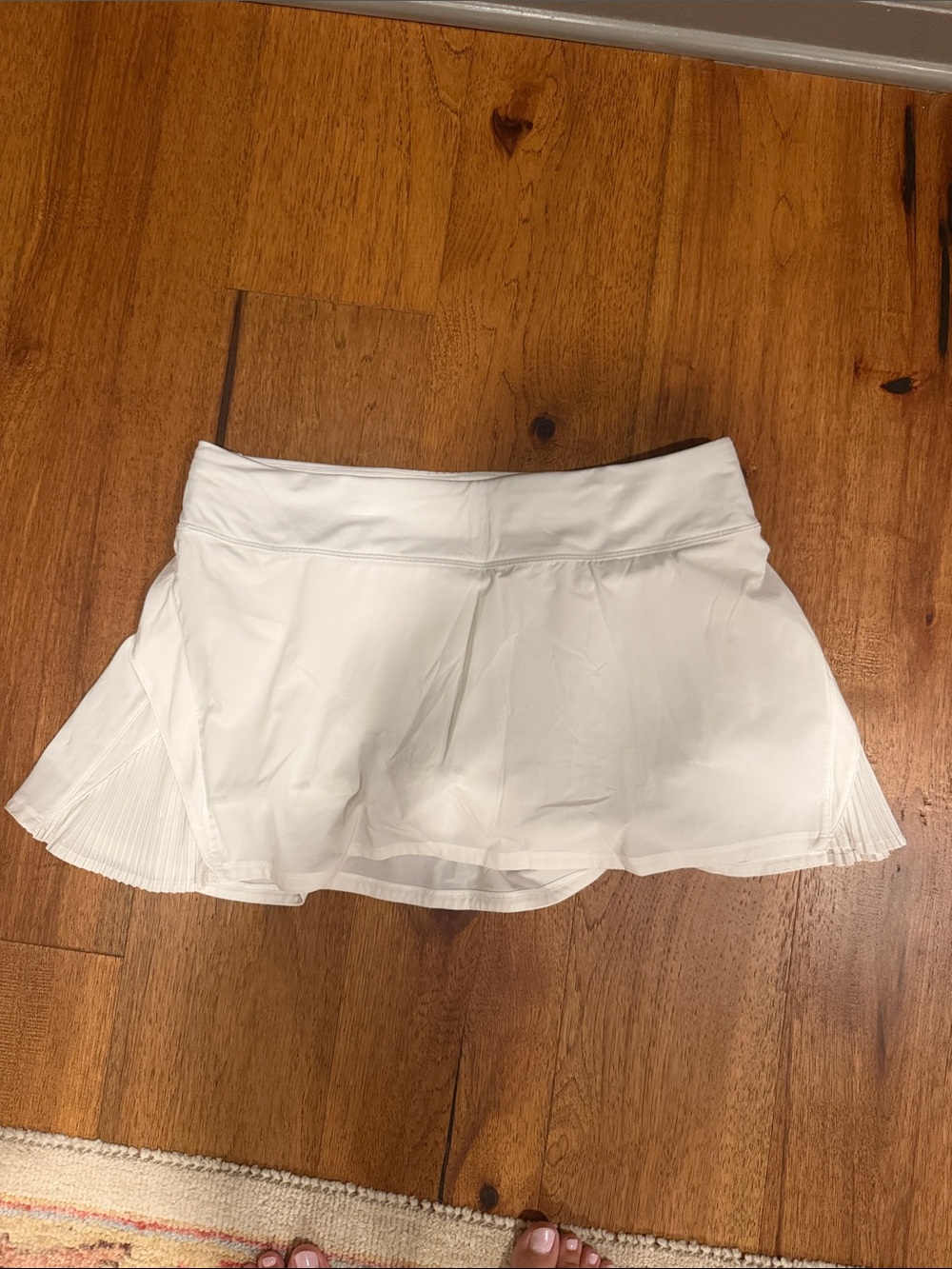 lululemon athletica White Athletic Mini Skirt with Pleated Sides